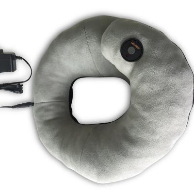 China Therapy Design Neck Pillow Hand Rest Neck Pillow Heat Travel Vibrating Neck Massager Pillow for sale