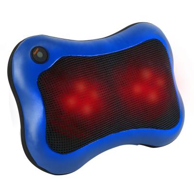 China Durable Kneading Electric Cervical Vertebra Rotation Heating Therapy Pillow 3d Cushion Neck Shiatsu Massage for sale