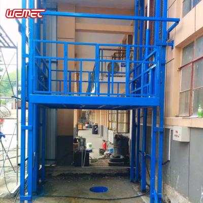 China Hotels 3 Tons Wall Mounted Goods Lift Vertical Hydraulic Cargo Lift for sale