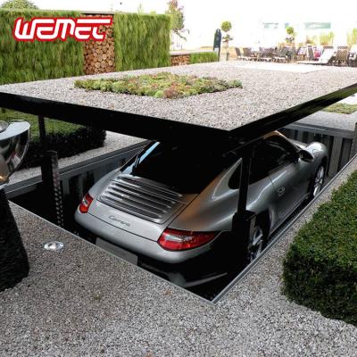 China Car Parking and Storage Wemet Home Use Underground Car Lift Platform Vehicle Garage Scissor Lift for sale