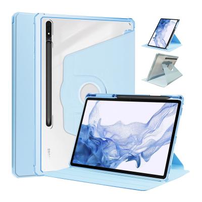 China 360 Rotatable Samsung Galaxy Tab S7 11.0 Inch SM-T870 T876 S8 11.0 Samsung Galaxy Tab S7 11.0 X700 X706 Case With Transparent Pencil Holder Cover for sale