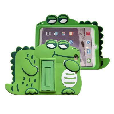 China IPad10.2 For iPad mini 1 air 2 3 4 5 6 1 2 9.7 4 5 10.9 10.2 Pro11 Cute Cartoon Dinosaur Kid Silicone Safe Cover Tablet Case Cover 3D for sale