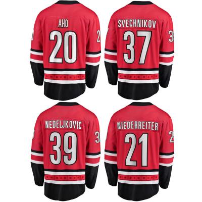 China Shirts & Custom Stitched Men Red Carolina City Hurricanes Team Hockey Uniforms Tops Ice Hockey Jersey for sale