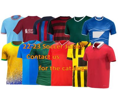 China Sets Kits Original Thailand Soccer Uniform Sets Club T-Shirt + Shorts UTD Ronaldo Soccer Jersey 21-22 for sale