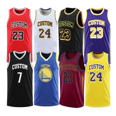 China Wholesale Embroidery Antibacterial Tank Top Made In China Kobe Bryant Basketball Jersey Uniform Custom Made for sale