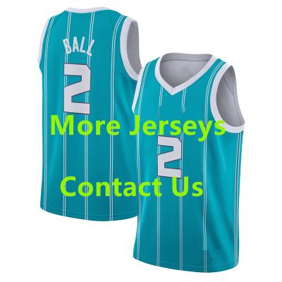 China Latest Antibacterial Embroidery Men's Trae Young Jersey Lamelo Ball Oversized Basketball Tank Top for sale