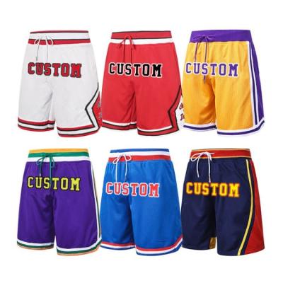 China Retro Dot Mesh Basketball Shorts Custom Made Sublimation Wholesale Design QUICK DRY Vintage for sale