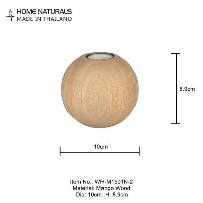 China Thailand Light Home Wooden Candle Holder Tea Decoration Solid Wood Candle Holder Mango Candle Jar for sale