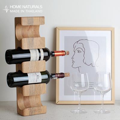 China Expandable Triangle Shape Wooden Wine Rack For 4 Bottle Wine Camping Wood Cup Foldable Rack Display From Thailand for sale