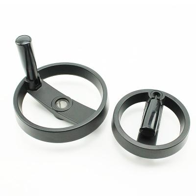 China Wear Resistance Best-selling Two-spoke Black Aluminum Steering Wheel With Foldable Handle for sale