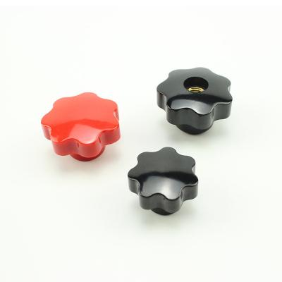 China Hot Sales Comfortable Plastic Black Round Head Knurled Knob Grips Thumb Screws for sale