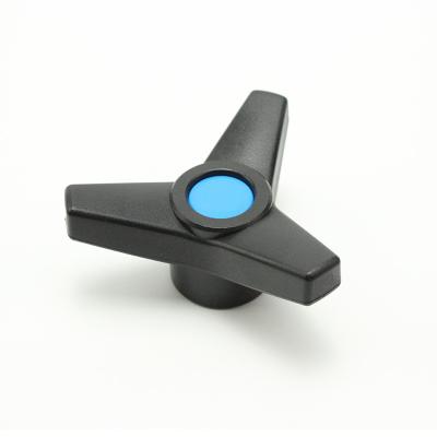 China Contemporary Hot Selling Black Plastic Triangle Arm Button Metal Push In Hole Button for sale