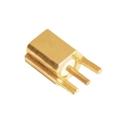 China Female PCB Mount 3 Pin Straight RF Solder MMCX Coaxial Type Jack Edge Connector for sale