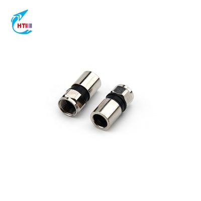 China Waterproof RG6 F Type Coaxial Connector Coaxial Compression Fitting for sale