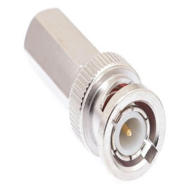 China RF Coaxial BNC Plug Male Twist-on Screw Connector For RG58 RG59 RG6 Straight Cable HT8220 for sale