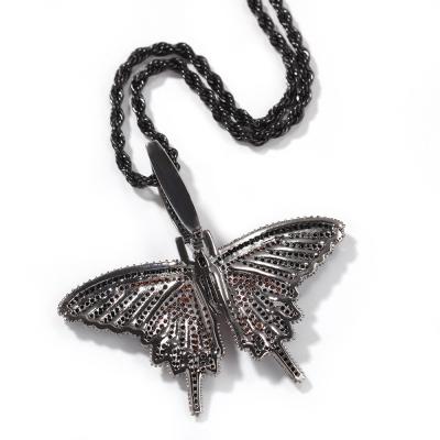 China Color Environmentally Friendly Butterfly Mix HIPHOP Necklace INS Harajuku Style Accessories Long Pendant For Men And Women for sale