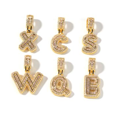 China Hiphop/Rock Fashion Niche Design Zirconia Alphabet Initial Hippie Letters Necklace Pendant Jewelry for sale