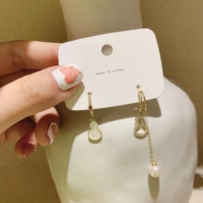 China Trendy Gold Plated Fashion Earrings Fashionable Squash Jewelry Sets Ladies Earrings for sale