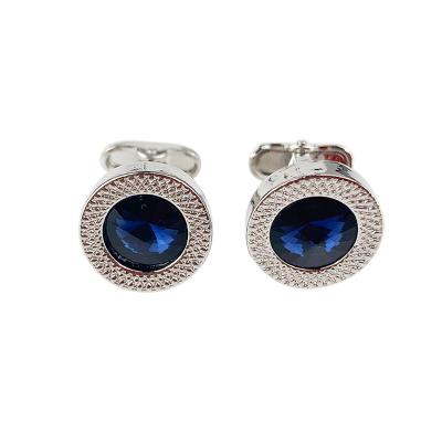 China Wholesale Custom Silver ALLOY Cuff Links Manufacturer Crystal Cufflinks For Men for sale