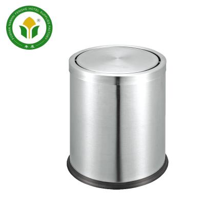 China Customized Viable Size 12L Hotel Stainless Steel Garbage Bin Rubbish Bin Garbage Bin for sale