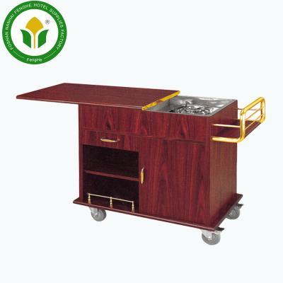 China High Quality Hotel Hotel Trolley Wooden Flambe Cooking Trolley for sale