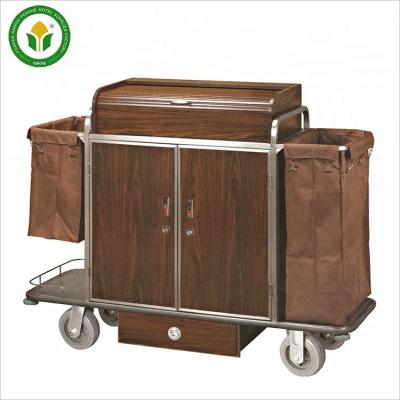 China Modern Hotel Guest Room Metal Housekeeping Maid Trolley Service Maid Trolley for sale