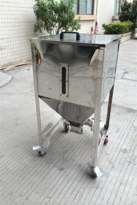 China 80L - 1000L Stainless Steel Storage Tank Bin For Plastic Resin Pellet Storing for sale