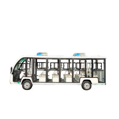 China 17 Passenger Fully Enclosed Shuttle Electric Car Electric Sightseeing Bus With Door HK-GDA17-F for sale