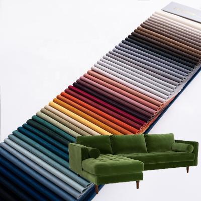 China Durable 100% Polyester Customization Furniture Fleece High Quality Breathable Backing Mosha Velvet Sofa Fabric for sale