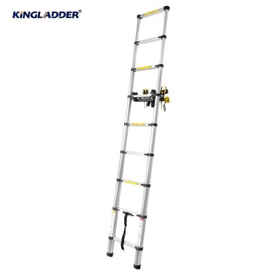 China Telescopic Ladders Aluminum Double Sided Multifunctional Stairs Double Side Folding Telescopic Step Ladder for sale