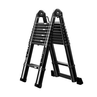 China Black Folding Ladders kt60-25d 2.5m+2.5m Double Height Telescopic Ladder for sale