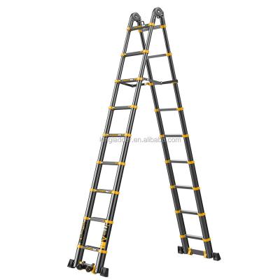 China Household multifunctional herringbone folding telescopic ladder hot saleEngineering folding ladders and thickening aluminum alloy for sale