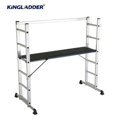 China Folding Ladders Kingladder KSL001 Hot Selling Scaffolding Work Platform Step Ladder Aluminum Easy Move Lidl Tools for sale