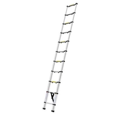 China Kingladder KT40-32 11 Steps Telescopic Ladder Aluminum Extendable Ladder Finger Guard for sale