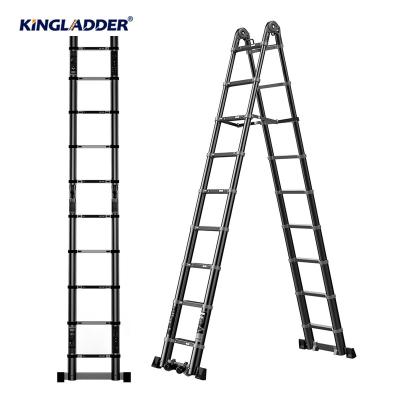 China Kingladder KT60-28D 5.6M Double Side Aluminum Telescopic Folding Ladders Universal Ladder for sale