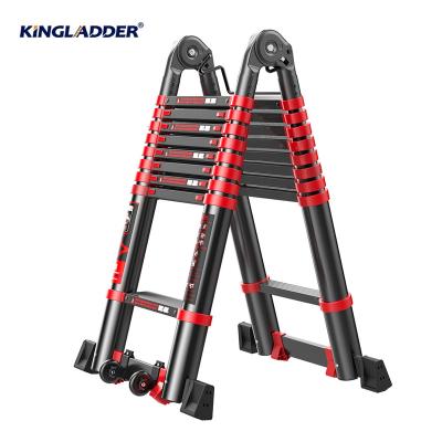 China Folding Ladders Kingladder KT60-28D 5.6M Aluminum Multipurpose Telescopic Extension Step Ladders for sale