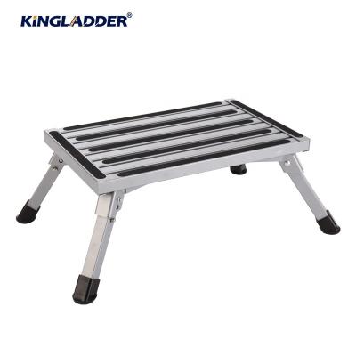 China Folding Ladders Kingladder KW801 Aluminum Portable Work Platform Ladder For Home Use With CE/EN131 for sale