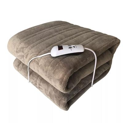 China Sustainable Home Hotel Bed 220v Coral Fleece under Blanket Super Cosy Flannel Electric Heating Blanket for sale