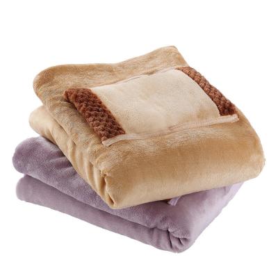 Κίνα Sustainable Winter Hotel Office Girl 5V USB Portable Electric Blanket Warm Flannel Heated Blankets with Pocket προς πώληση