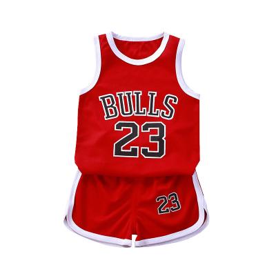 China Baby Basketball Uniforms Summer Short Sleeve Shorts Kids Suits Breathable Boys Sports Uniforms Summer Clothing Suit for sale