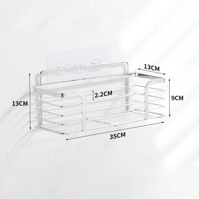 China Stainless Steel Storage Rack Multifunctional Wall Mounted Rack Bath Rack for sale