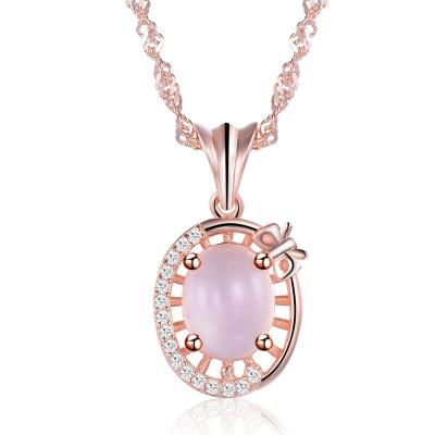 China Wholesale Fine Jewelry 925 CLASSIC Gemstone Crystal Zircon Moissanite Charm Women Silver Pendant Necklace For Party for sale