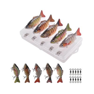 China Big Eco-Friendly Bionic Fishing Lures Boxed 5 PCS 6 Segments Bait Factory Sales Eco-Friendly Long Range Speed ​​Eco-Friendly Style 5 for sale