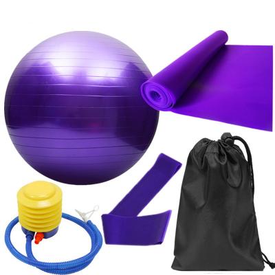 China Point Massage PVC Yoga Ball Mat Set Gym Equipment Power Yoga Ball Wholesale Set for sale