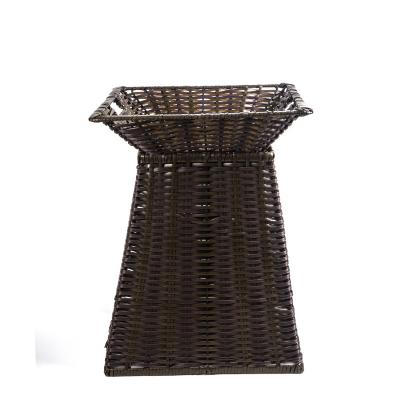 China Fruit and Vegetable Display Supermarket Rattan Basket Fruit Vegetable Commerical Basket Wicker Display Racks for sale