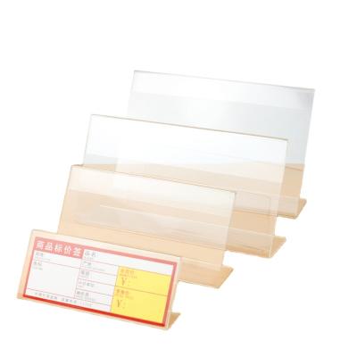 China Price Display Acrylic Show Retail Clear L-shape Label Custom Supermarket Sale Label for sale