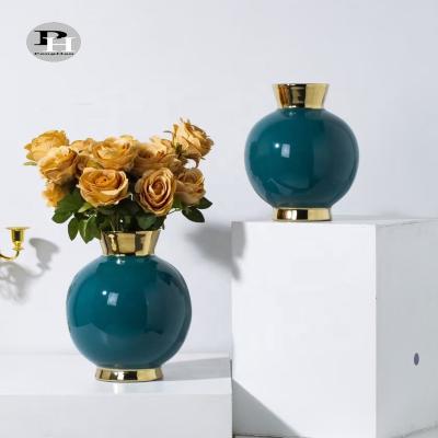 China Wholesale Cheap Flower Ball Ceramic Vase Factory Supply Minimalist High Quality Porcelain Vase for sale