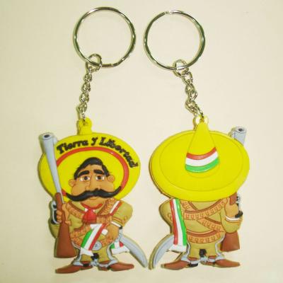 China Cartoon Custom Design Double Sided Cartoon Soft PVC Keychain Charm Pendant Personalized 2D 3D Rubber Key Chain For Souvenir Gifts for sale