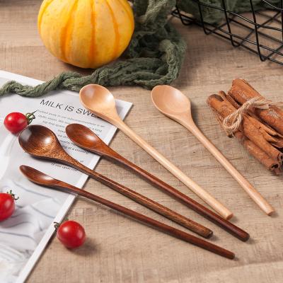 China Sustainable Multiple Sizes Natural Healthy Wooden Spoons For Eating Mixing Stirring Cooking for sale