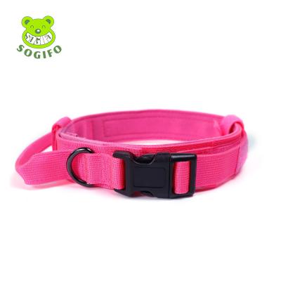 China Military Tactical Pet Reflective Wholesale Collars Manufacturer Sogifo Nylon Adjustable Training Dog Collar for sale